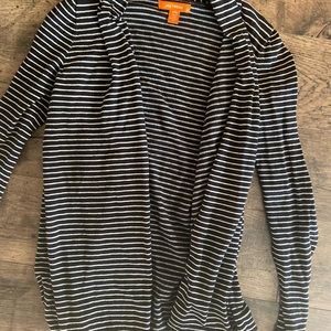Joe Fresh open black and white cardigan